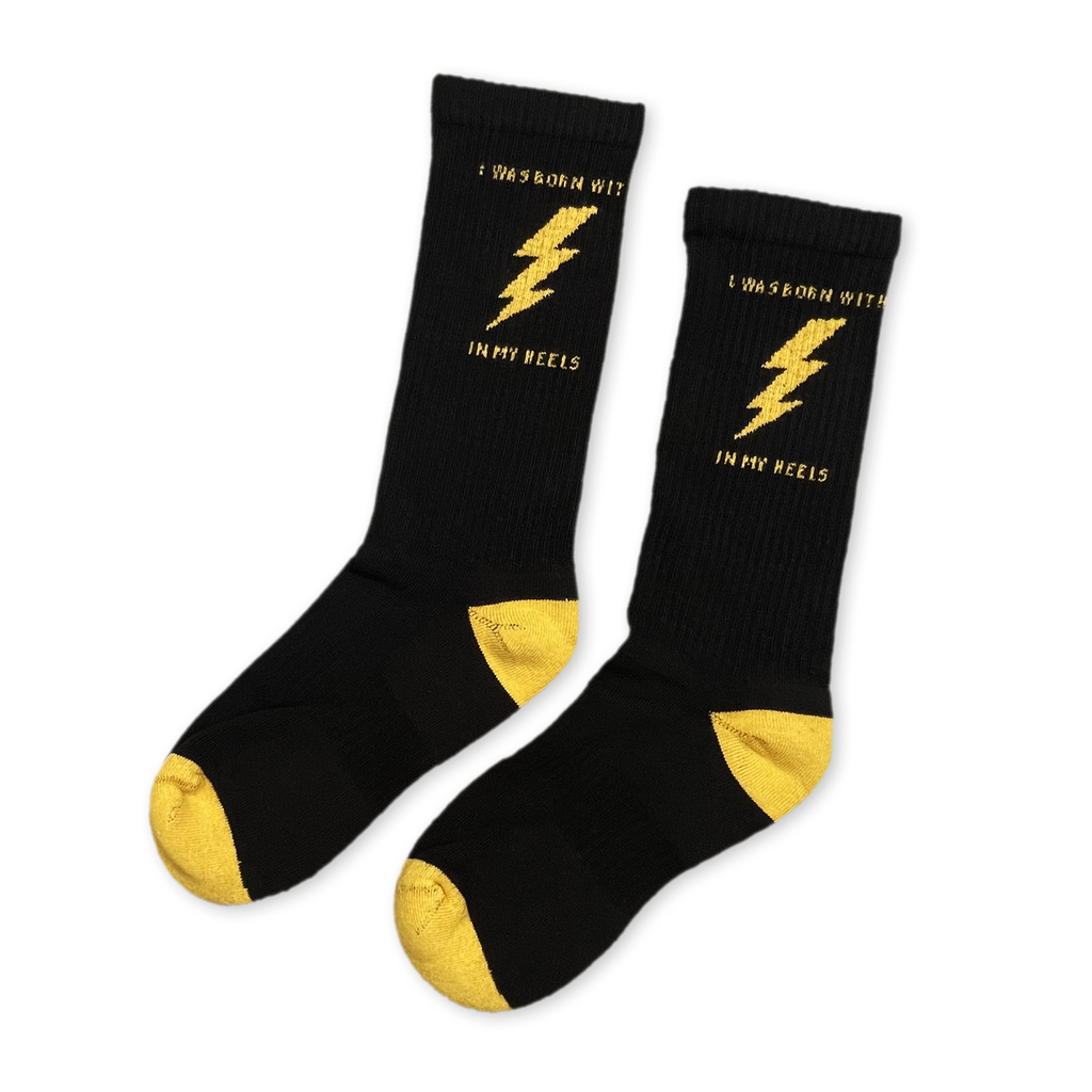 Lightning in My Heels Socks
