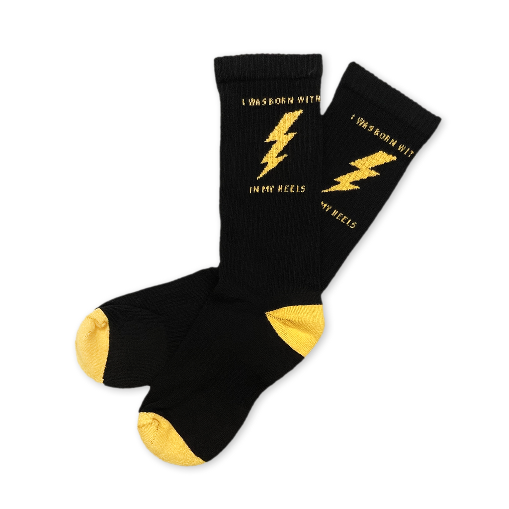 Lightning in My Heels Socks